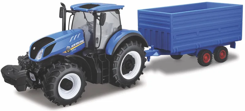 New Holland T7Hd - Modelauto - Schaal 1:32 fra Bburago i Blå – produktbillede