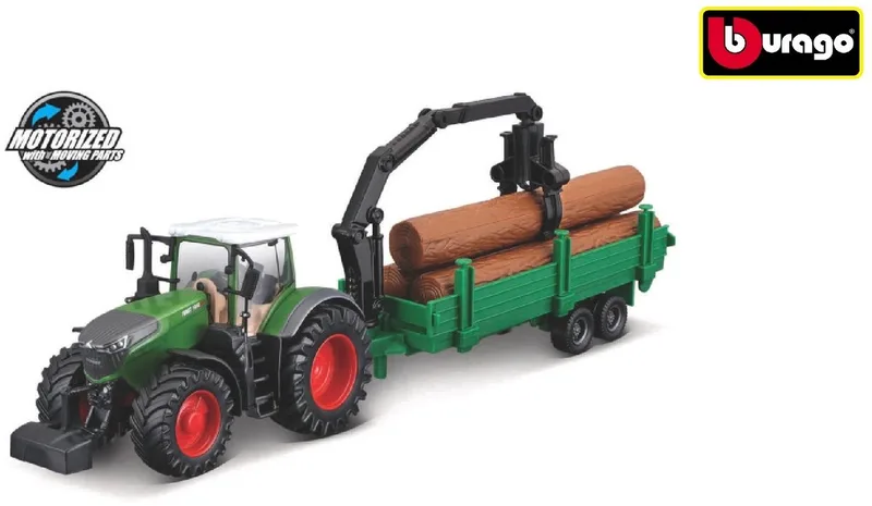 tractor speelgoed Fendt 1050 Vario bosbouwaanhanger frictie 10cm. by Bburago in Meerkleurig – product photo