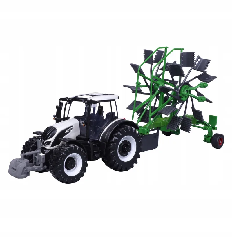 Valtra N174 tractor met maaier - 27cm fra Bburago i Groen – produktbillede