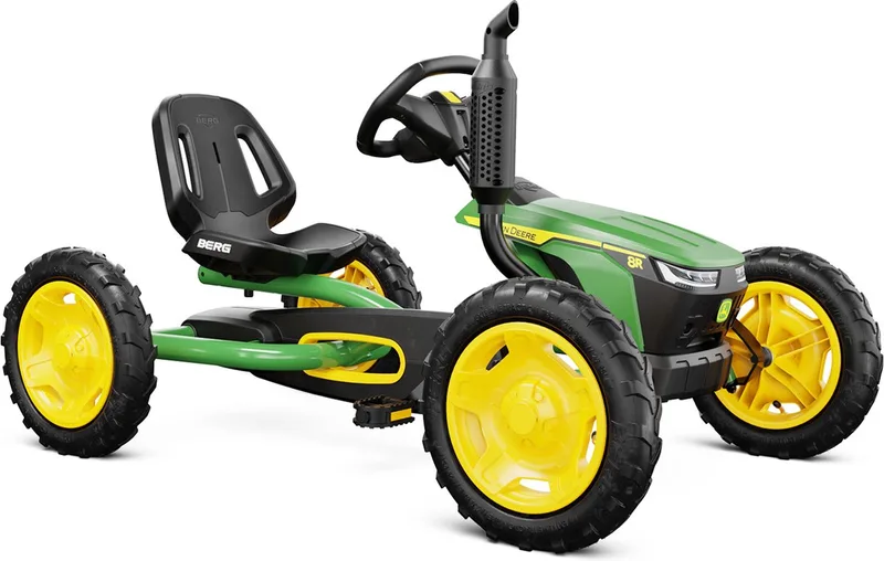Buddy John Deere® Skelter - 3+ Jaar - Verstelbare Stoel - Vrijloopautomaat - Officieel licentiemodel - Groen/Geel by BERG in John Deere® – product photo