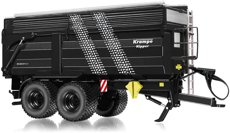 Krampe Big Body 650 Hinterkipper with Silageaufsatz – 077874 · 1:32 by Wiking – product photo