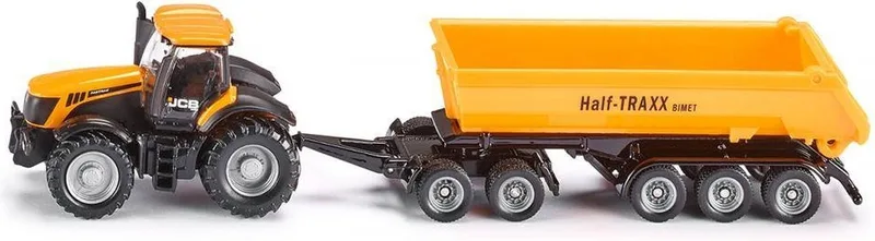 JCB with dolly and tipping trailer – 1858 från Siku – produktbild