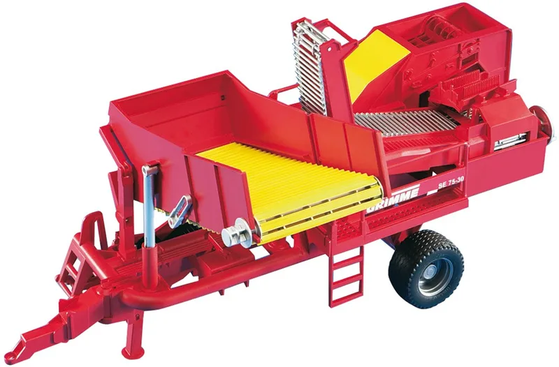 Grimme SE75-30 potatoe digger with 80 imitation potatoes – 02130 · 1:16 by Bruder – product photo