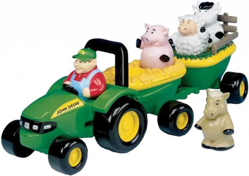 Muzikale tractor met aanhanger en dieren van Britains by Britains in Green – product photo