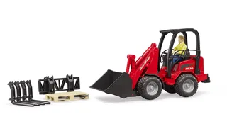 Schäffer Compact loader 2630 with figure and acces – 02191 · 1:16 by Bruder – product photo 1 of 2