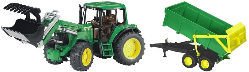 JOHN DEERE TRAKTOR 6920, WANNENKIPPER by Bruder in Green – product photo