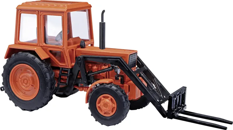 Busch 51308 H0 Landwirtschafts Modell Belarus MTS82, Frontlader u. Gabelzinken fra Busch – produktbillede