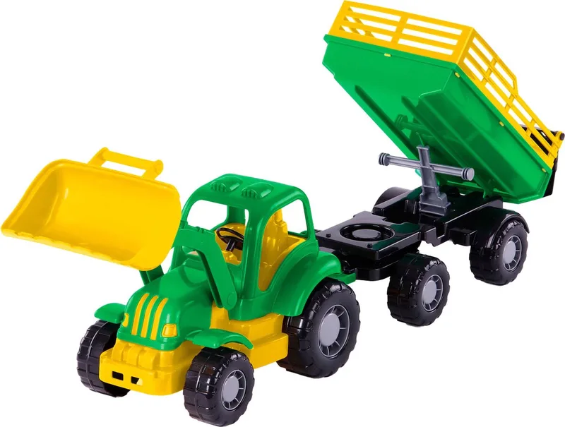 Klassieke Tractor met Kiep Aanhangwagen, 66cm by Cavallino in Multi kleuren – product photo