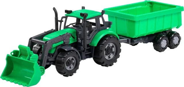 Tractor met Lader en Aanhang Kiepwagen 1:32