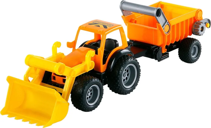 Tractor met Voorlader en Aanhanger van Cavallino in Meerkleurig – productfoto