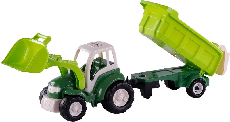 XL Tractor met Kiep Aanhangwagen, 86,5cm by Cavallino in Groen – product photo
