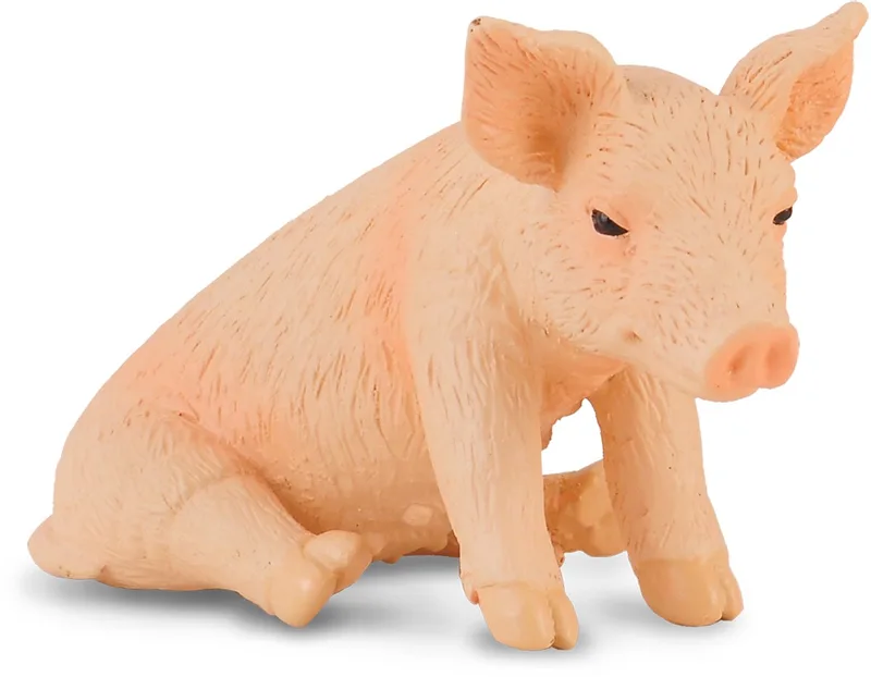 Boerderijdieren (S): BIGGETJE zittend 4.8x2.5x3cm by Collecta in Roze – product photo