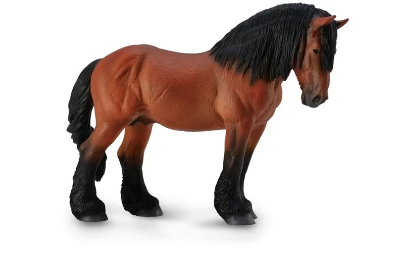 Figurine - Ardenner Hengst Bay - (Xl) - Paarden - Handgeschilderd - Miniatuur by Collecta in Brown – product photo