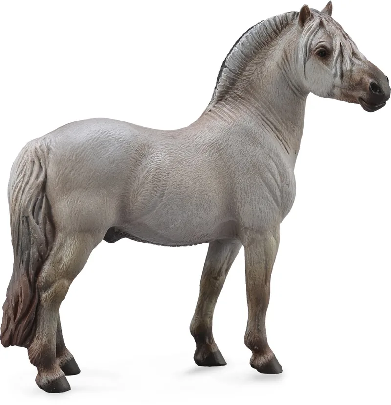 Figurine - Fjord Hengst Grijs - (Xl) - Paarden - Handgeschilderd - Miniatuur by Collecta in Grey – product photo