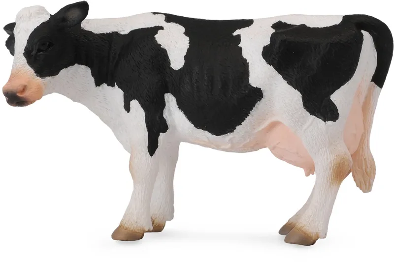 Figurine - Friese Koe - (L) - Boerderijdieren - Handgeschilderd - Miniatuur de Collecta en Black – photo du produit