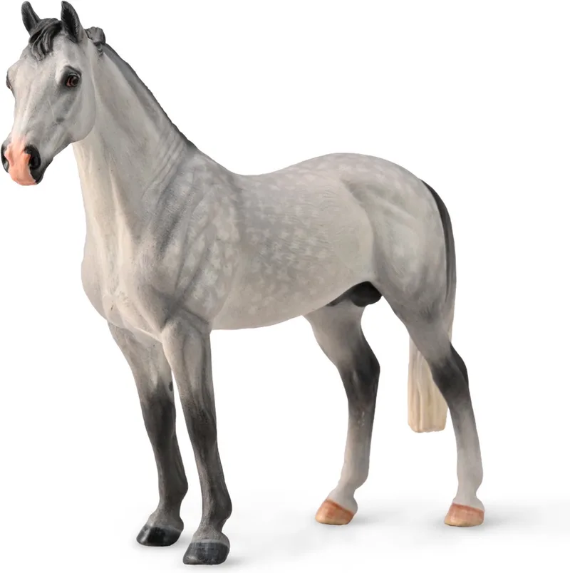 Figurine - Hannoveraan Hengst - 1:20 - Paarden - Handgeschilderd - Miniatuur van Collecta in Grijs – productfoto