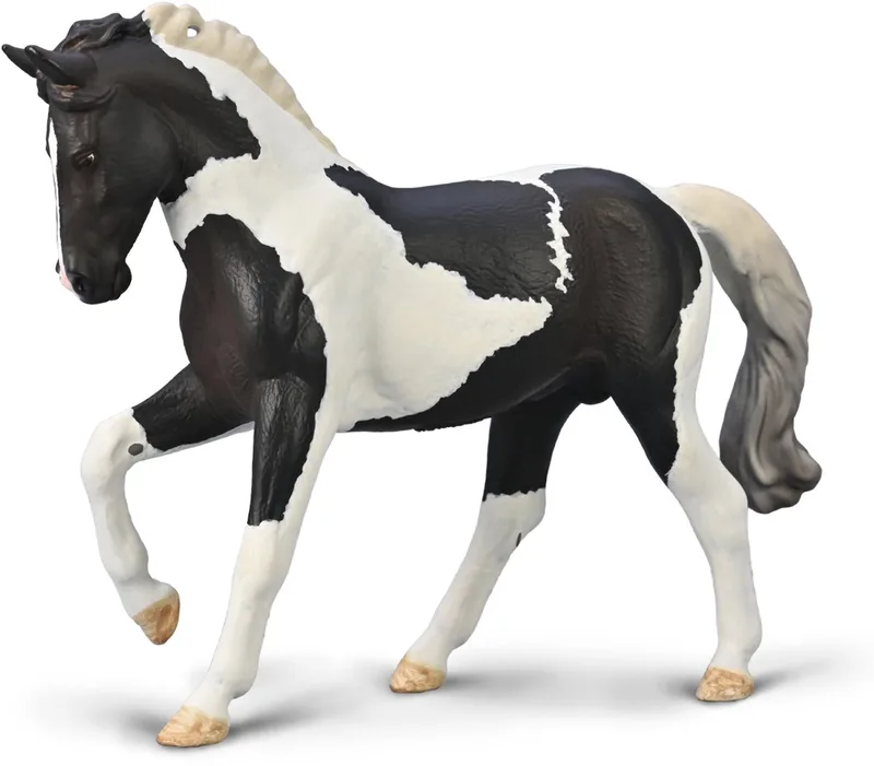 Figurine - Hengst Warmbloed - (Xl) - Paarden - Handgeschilderd - Miniatuur van Collecta in Zwart – productfoto