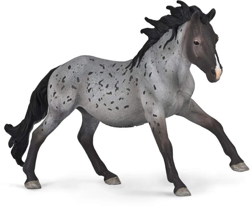 Figurine - Nokota Hengst Blauw Roan - (Xl) - Paarden - Handgeschilderd - Miniatuur van Collecta in Meerkleurig – productfoto