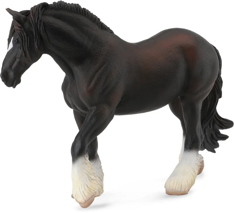 Figurine - Shire Horse Merrie Zwart - (Xl) - Paarden - Handgeschilderd - Miniatuur by Collecta in Black – product photo
