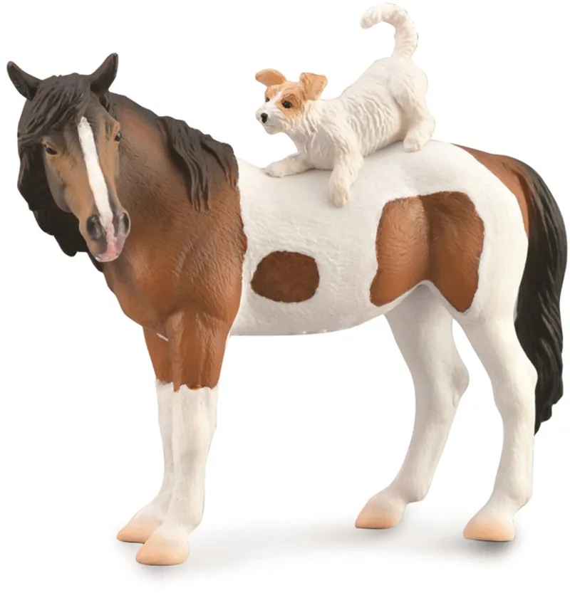 Figurine - Skewbald Merrie - 1:20 - Paarden - Handgeschilderd - Miniatuur by Collecta in Brown – product photo