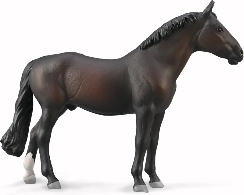 Holsteiner Hengst - Gedetailleerd paarden model 1:20 - Handbeschilderd by Collecta in Brown – product photo