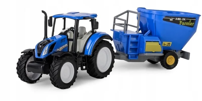 New Holland Tractor met balenpers 1:32 fra Daffi i Blå – produktbillede