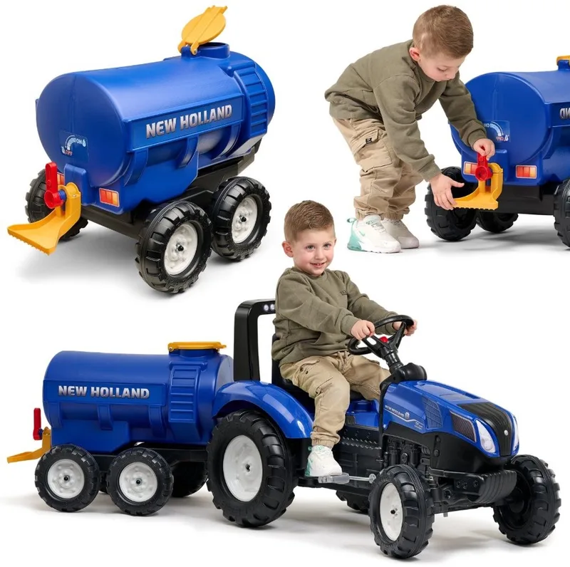 New Holland FALK Tankwagen - 30L Inhoud - Blauw - Geschikt voor FALK tractoren (3-7 jaar) - 100% Gemaakt in Frankrijk från Falk i Flerfärgad – produktbild