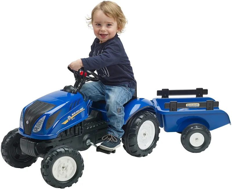 New Holland Tractor Set 2/5 Traptractor by Falk in Blauw – product photo