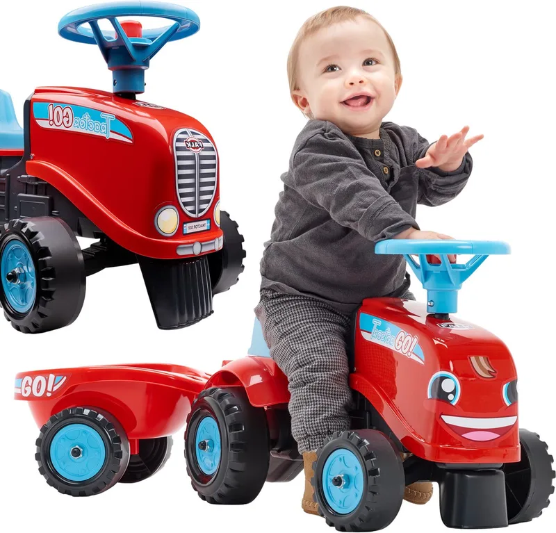 Tractor GO Rood met aanhanger vanaf 1 jaar by Falk in Blauw – product photo