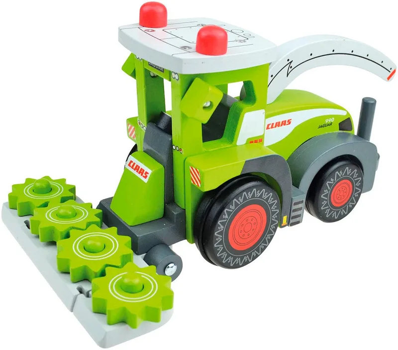 Spielzeug-Traktor CLAAS Kids Jaguar 990 Feldhäcksler, aus Holz fra Happy People i Grøn – produktbillede 1 af 4