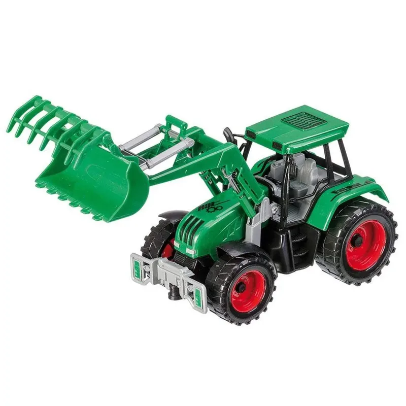 Traktor mit Frontlader und Greifer, ca. 23cm, sortiert de Happy People – photo du produit