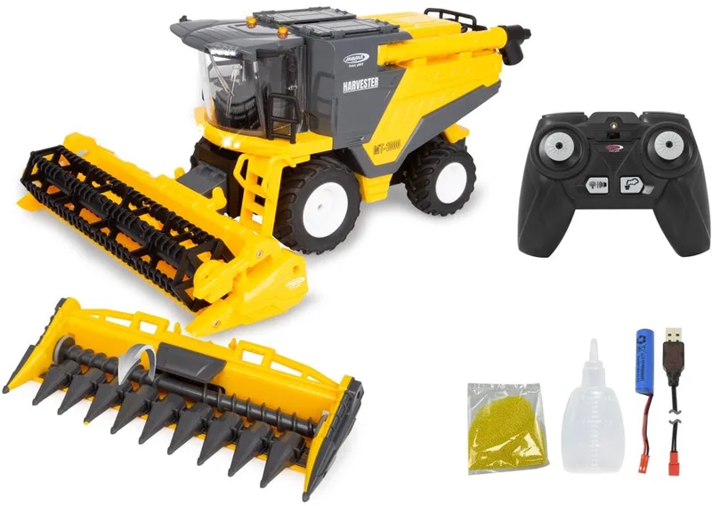 RC voertuig Landbouwvoertuigen - 405310 RC Maaidorser MT-1000 voor Tarwe en Maïs met rook en speelgraan - 2,4GHz RC Model Kant en Klaar - 1:24 by Jamara in Geel – product photo