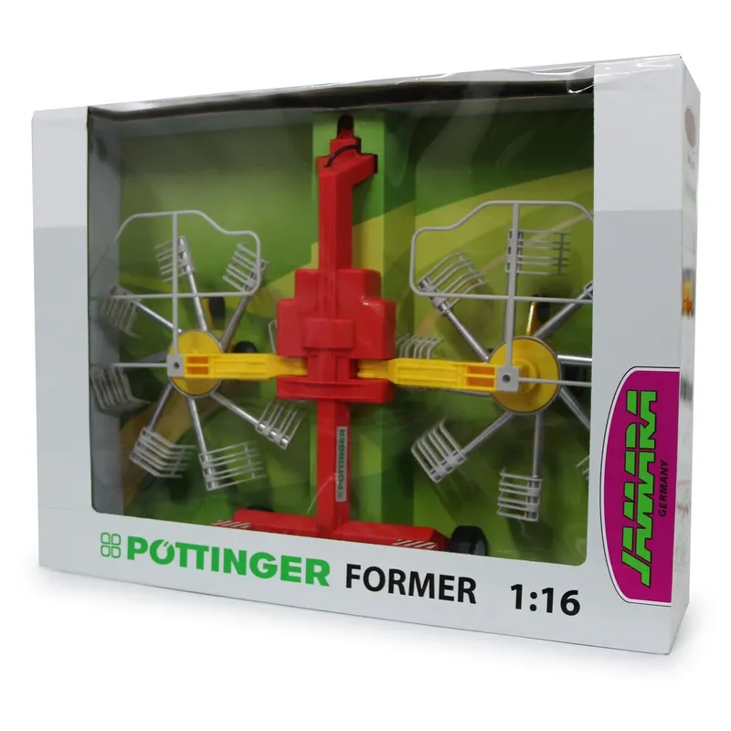 Schwader Pöttinger für RC-Traktor 1:16 fra Jamara i Rød, Gul – produktbillede