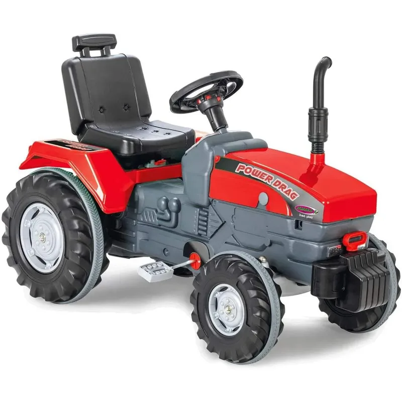 Tret-Traktor Power Drag rot fra Jamara i Sort, Rød – produktbillede