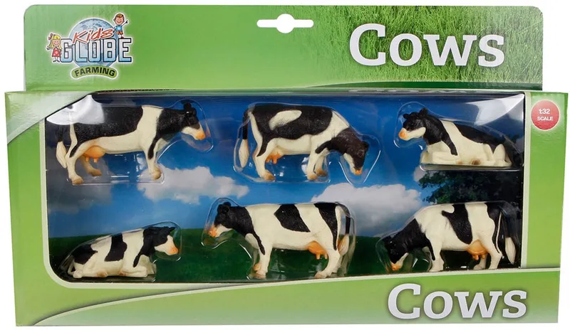 Koeien 1:32, 6st. by Kids Globe in "zwart – product photo