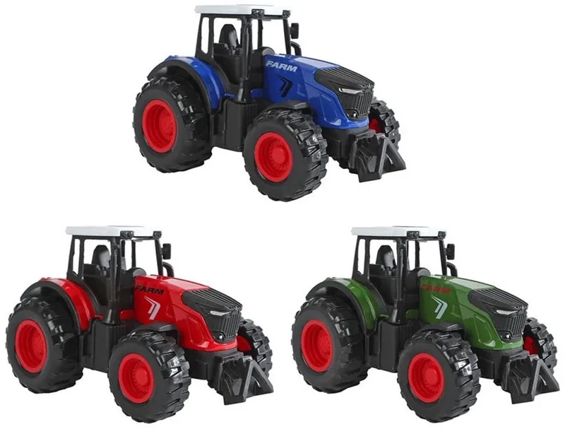 Metalen Tractor Pull Back - 12 cm by Kids Globe in Multi kleuren – product photo