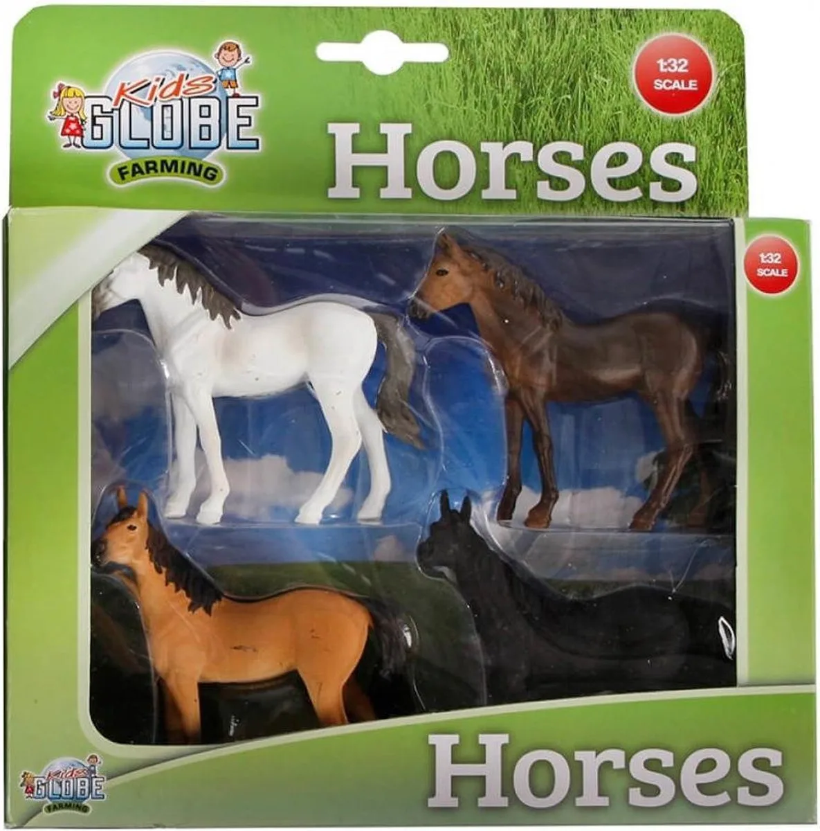 Horses, 4 pcs 1:32 by Kids Globe in 4340199 – product photo