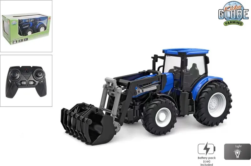 RC Tractor met Frontlader - Blauw by Kids Globe in Multikleur – product photo