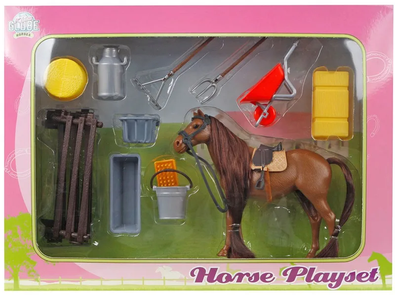Speelset met Paard en Accessoires, 13cm by Kids Globe in Multi kleuren – product photo