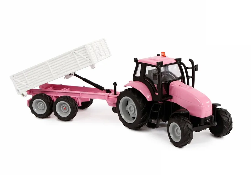 tractor met Aanhanger Die Cast met Licht en Geluid - 25cm by Kids Globe in Multi kleuren – product photo