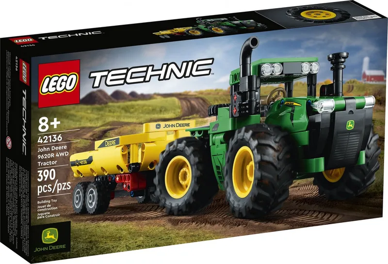 LEGO® Technic 42136 John Deere 9620R 4WD Tractor Konstruktionsspielsteine, (390 St) by LEGO – product photo