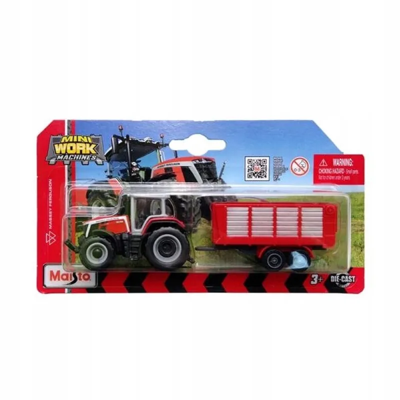 Rode Ferguson Traktor met Aanhanger - Speelgoed voor Kinderen by Maisto in Rood – product photo