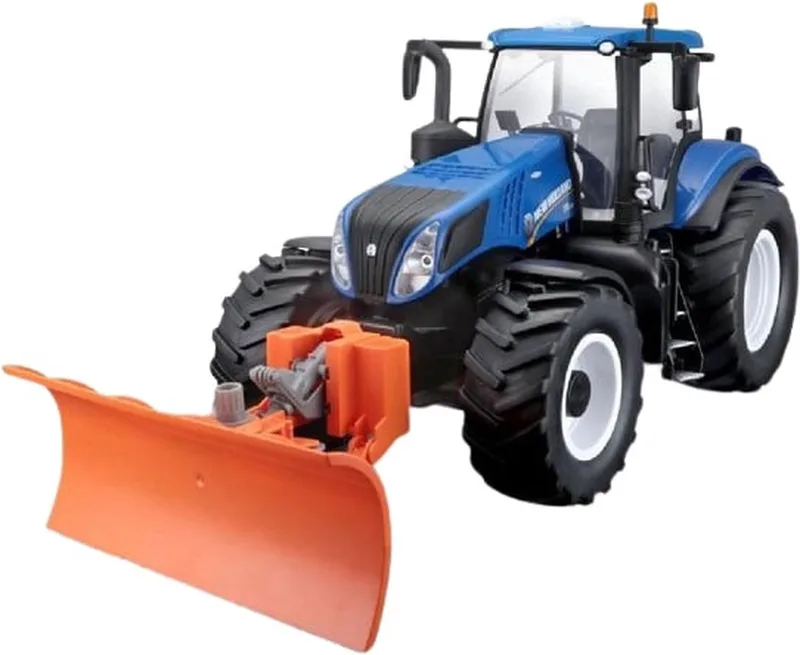 Tech New Holland T8.320 SNOW PLOW - 27Mhz (3 Bands) battery not incl. schaalmodel 1:16 by Maisto in Blauw – product photo