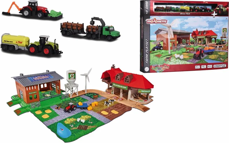 Creatix - Boerderij + 5 Vehicles by Majorette in Meerkleurig – product photo