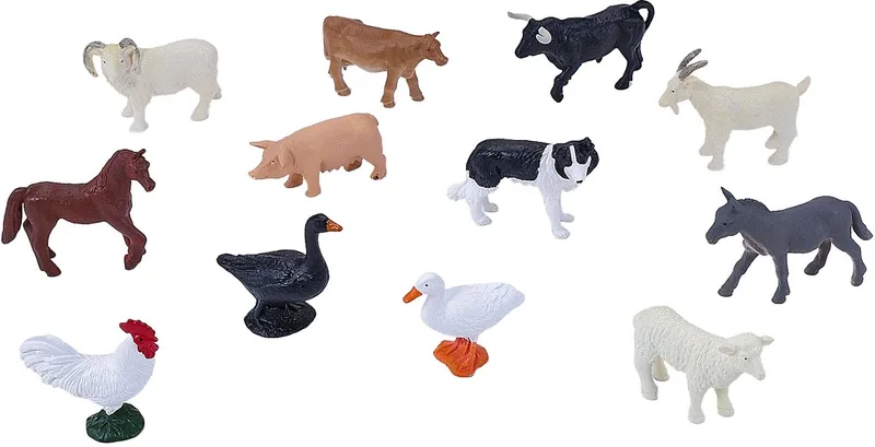 Farmland Mini Boerderijdieren Speelset, 12dlg. - 380053 by MOJO in Multi kleuren – product photo