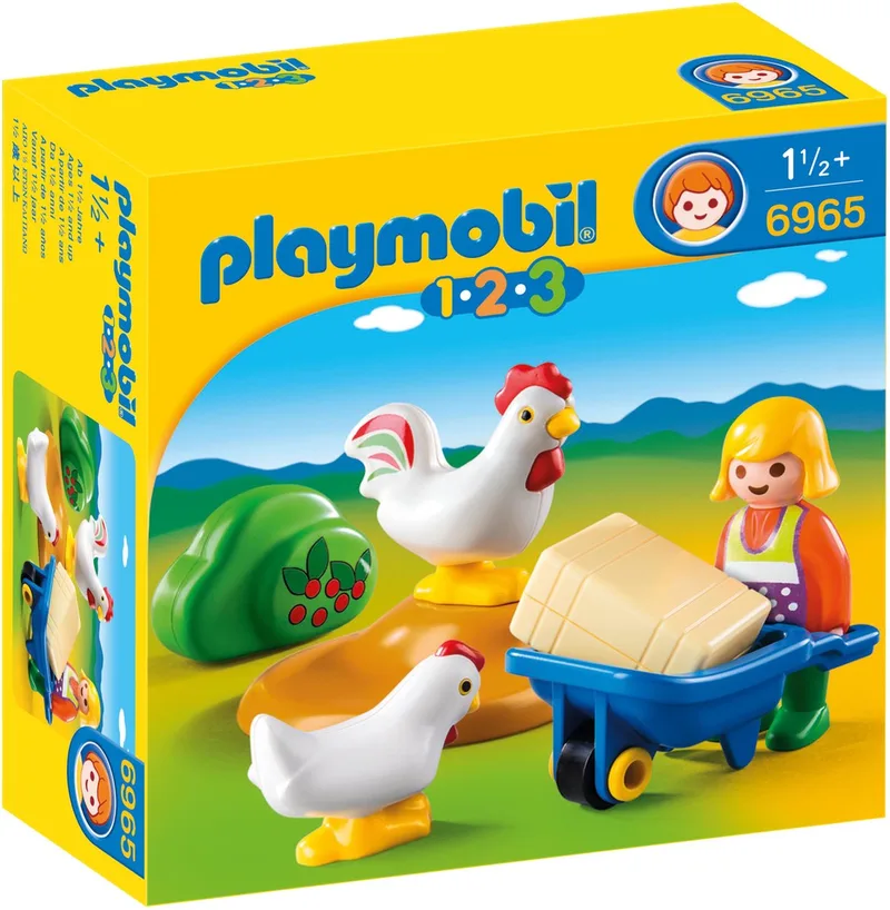 123 Boerin met haan en kip - 6965 de Playmobil en Multi colour – photo du produit