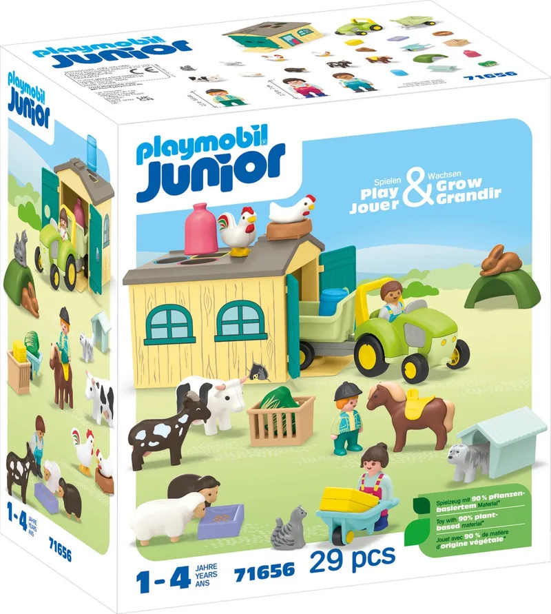 Junior PROMO: Boerderijavontuur met tractor, aanhanger en dieren vrienden - 71656 by Playmobil in Multicolor – product photo