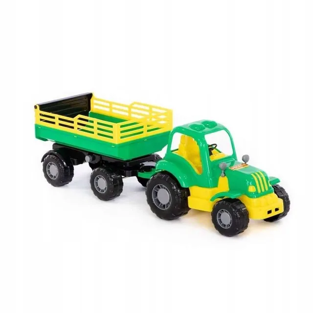Groene Tractor met Kipbare Aanhanger