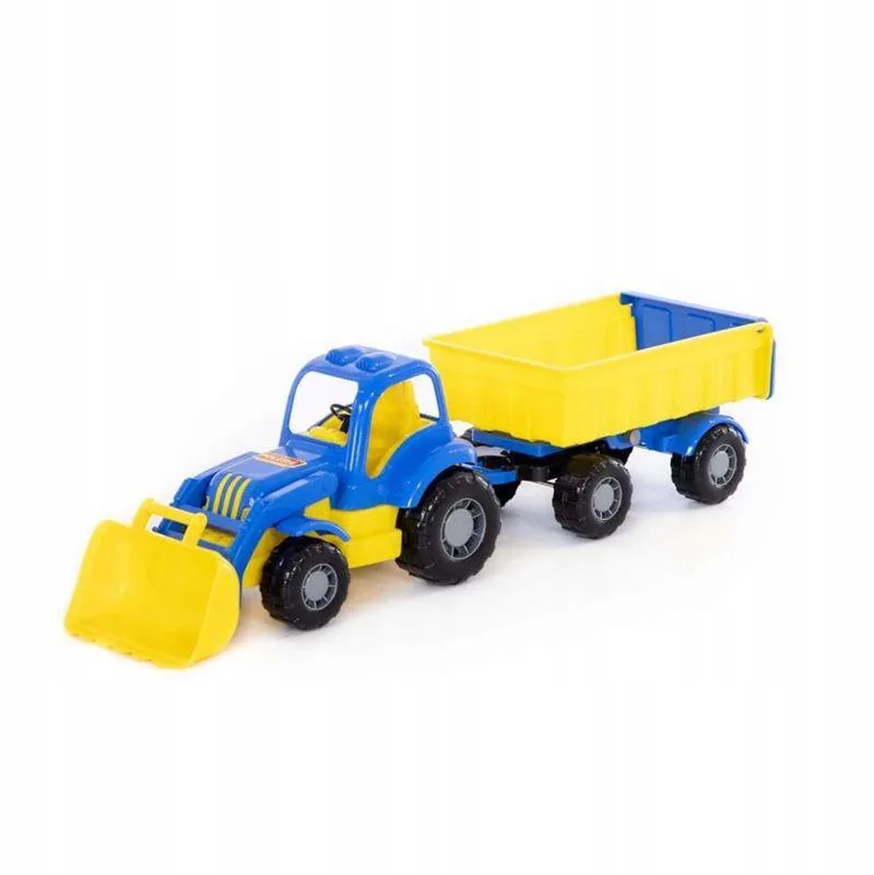 Krachtige Tractor met Aanhanger - 2 Kleuren von Polesie in Rood – Produktfoto