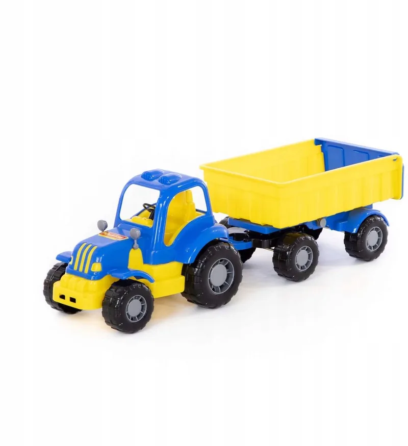 Krachtige Tractor met Aanhanger - Speelgoed voor Kinderen von Polesie in Blauw – Produktfoto